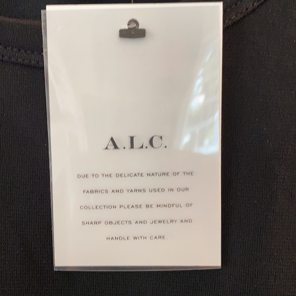 NWT A.L.C. Black Back Slit Viscose Sleeveless Blouse Women's Large - Picture 4 of 11